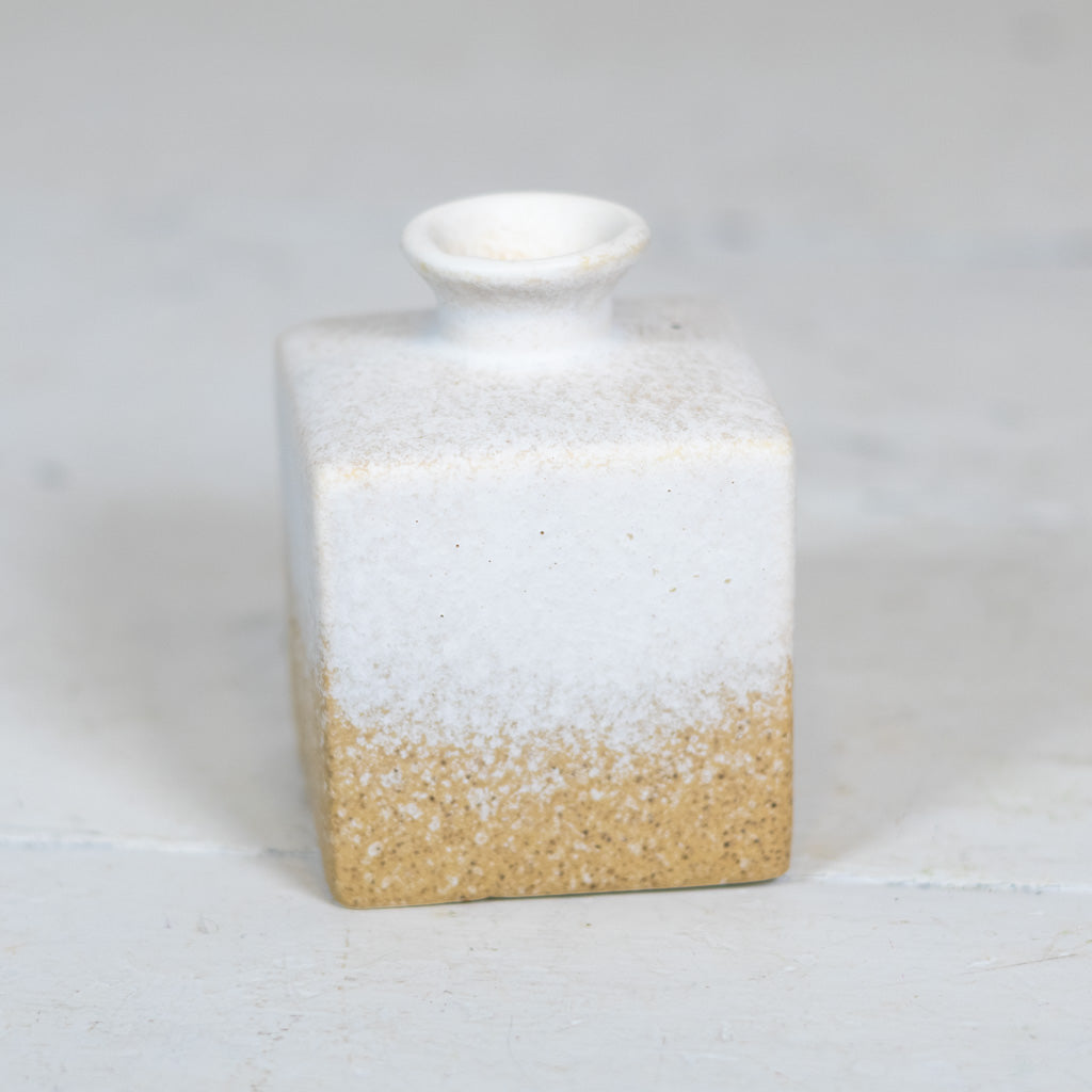 Stoneware Vase Square Cream