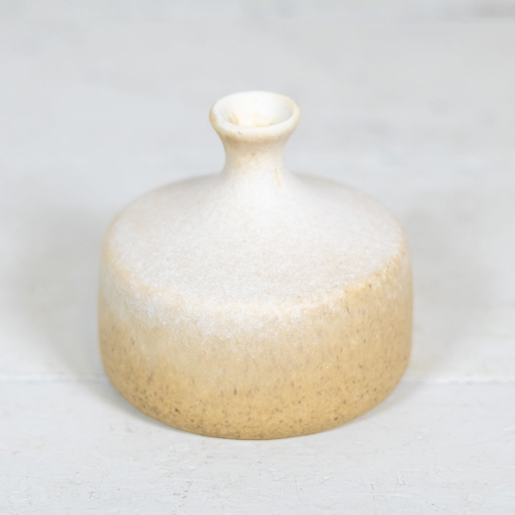 Stoneware Inkwell Vase Cream