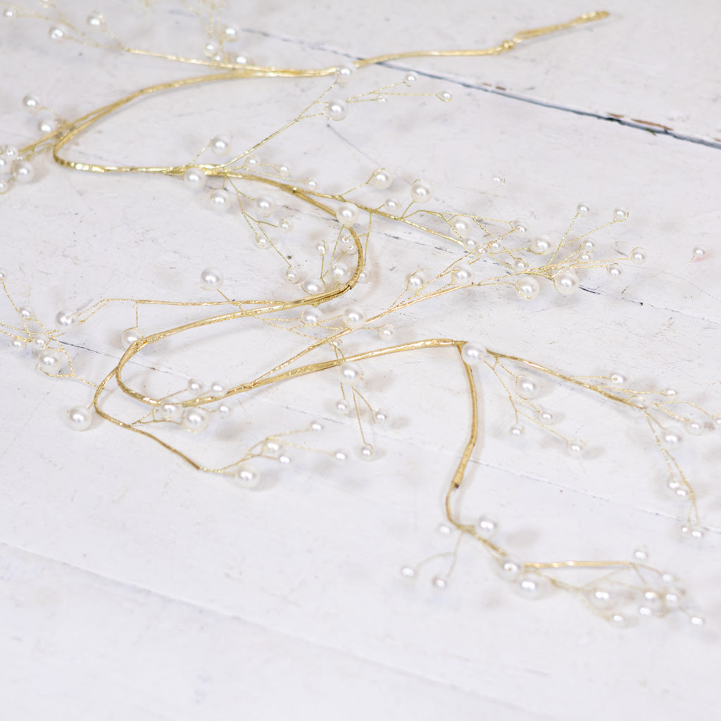 Pearl White Gold Garland