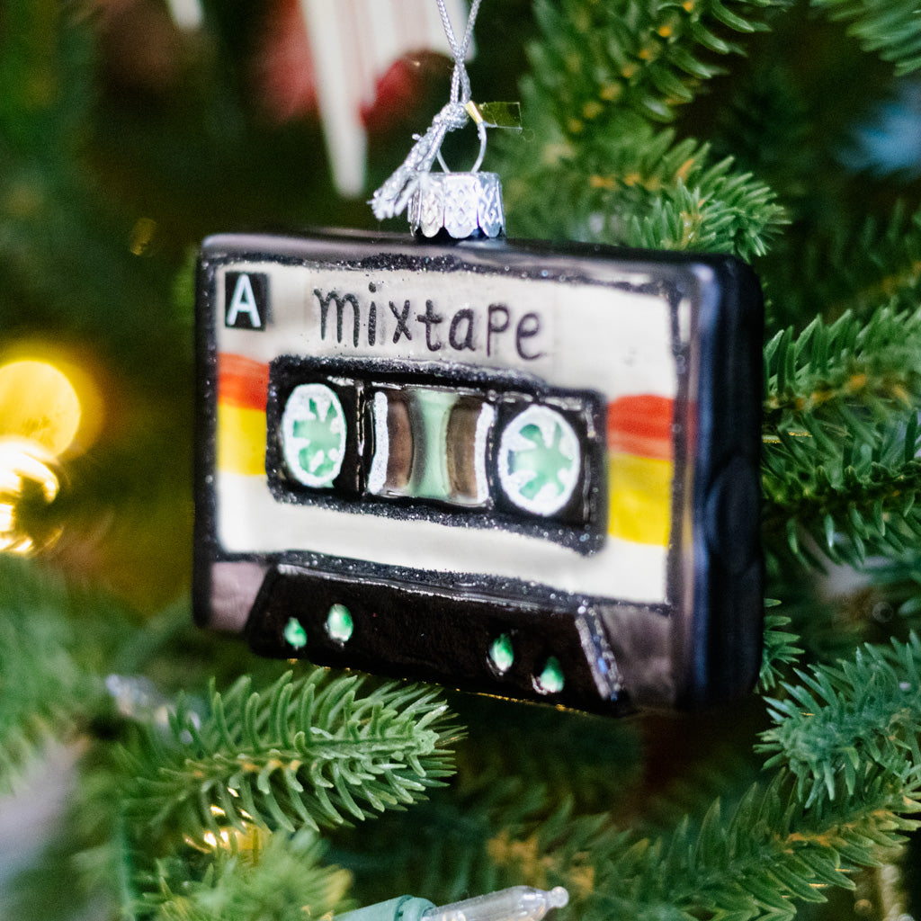 Mixtape Glass Ornament