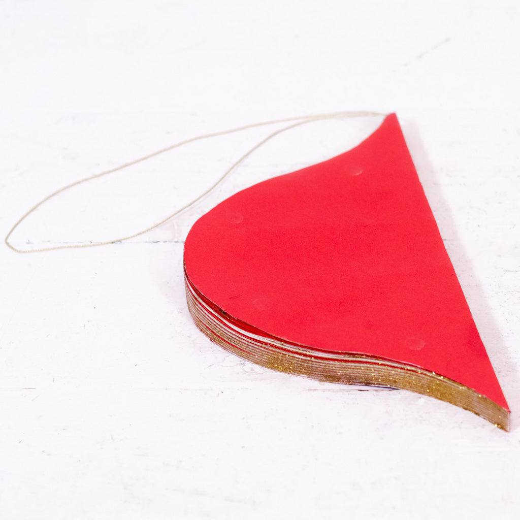 Paper Folding White Red Honeycomb Large