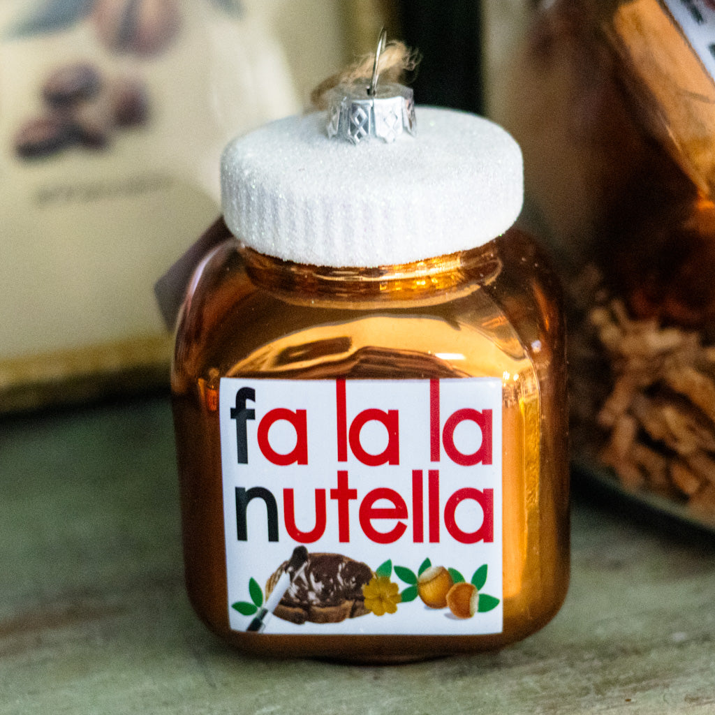 Fa La La Nutella Glass Ornament