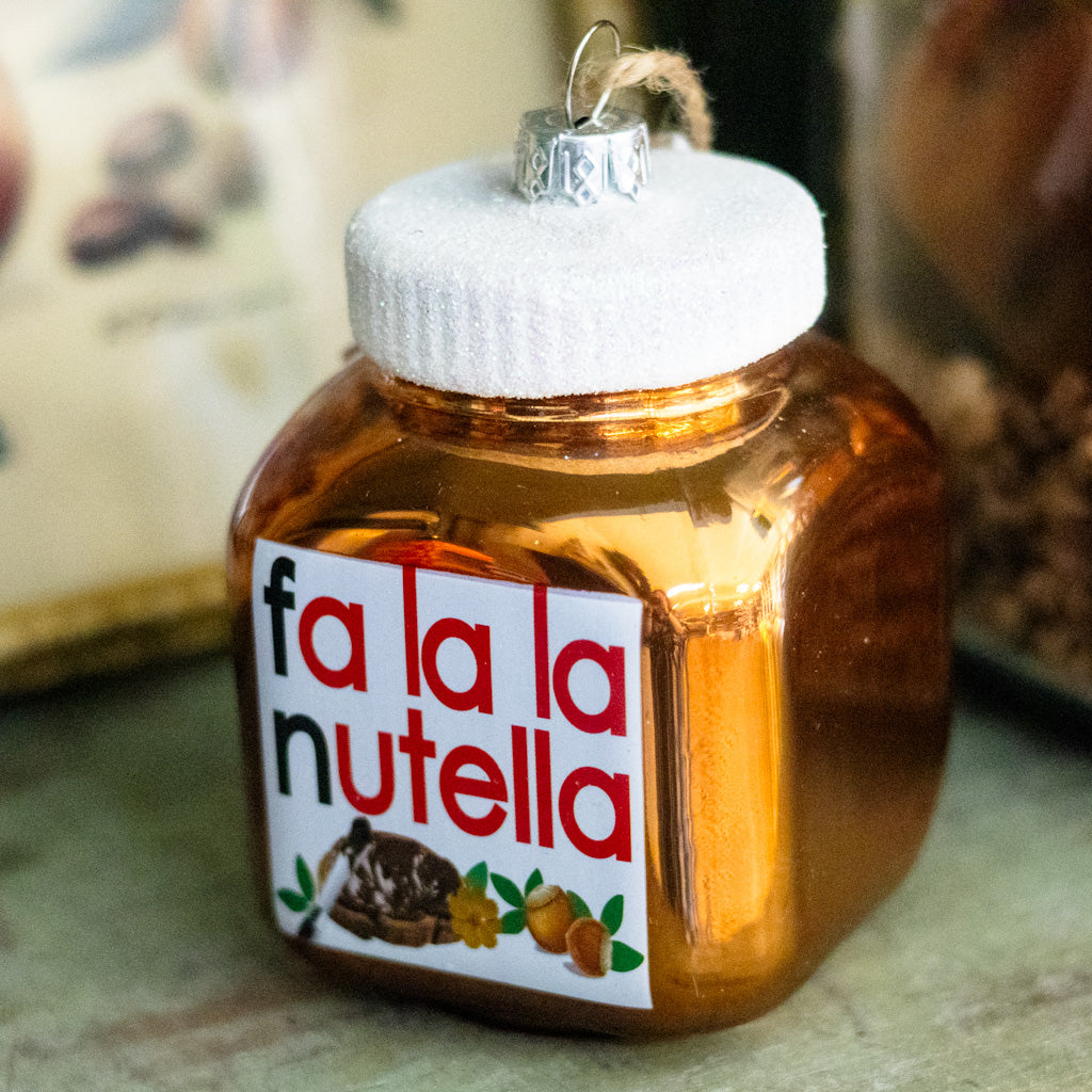 Fa La La Nutella Glass Ornament