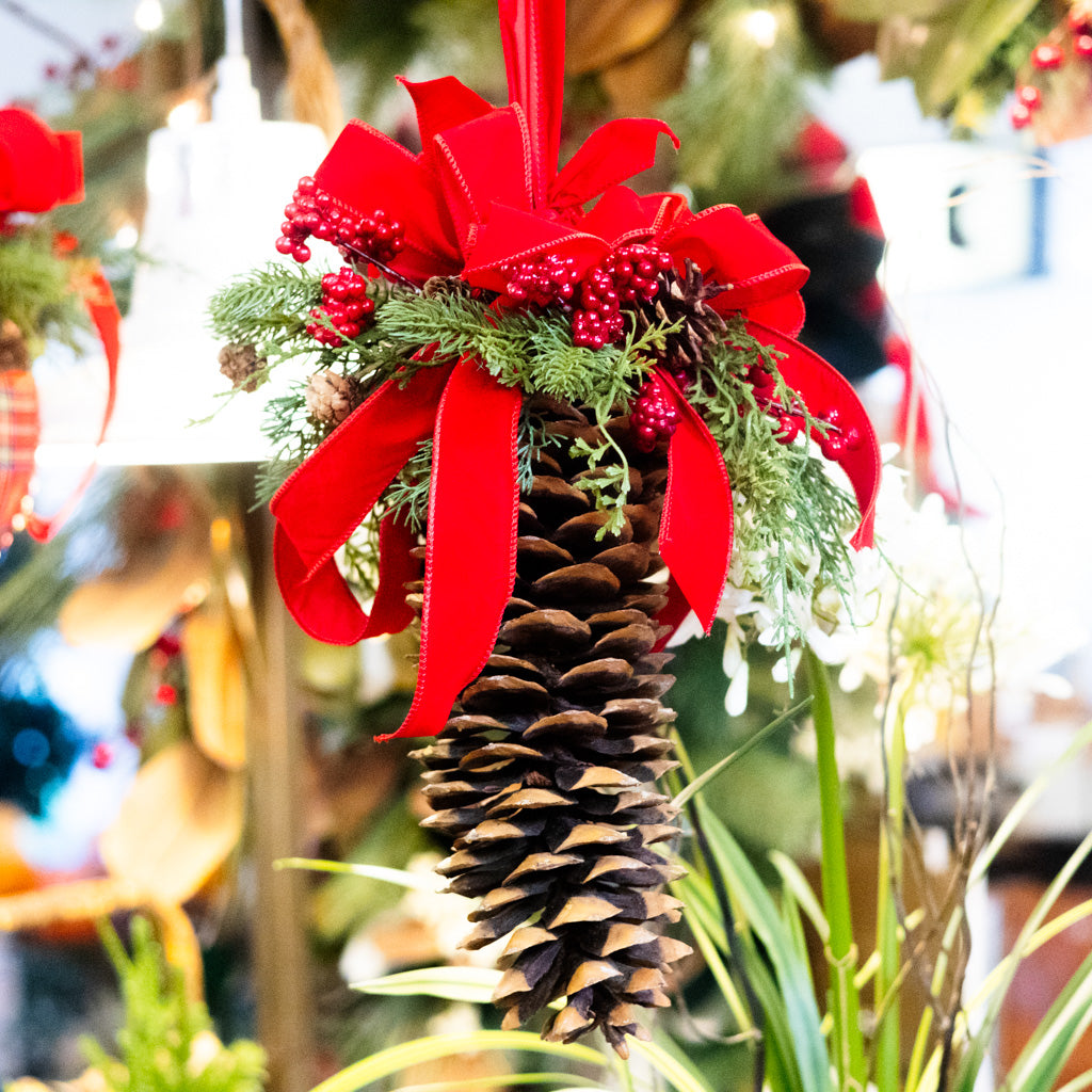 Decorated Hanging Holiday Pinecone