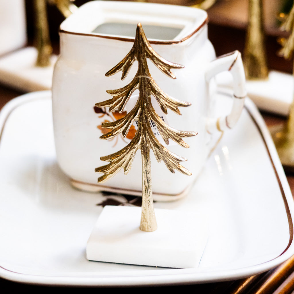 Tree Aluminum on Marble Base Short