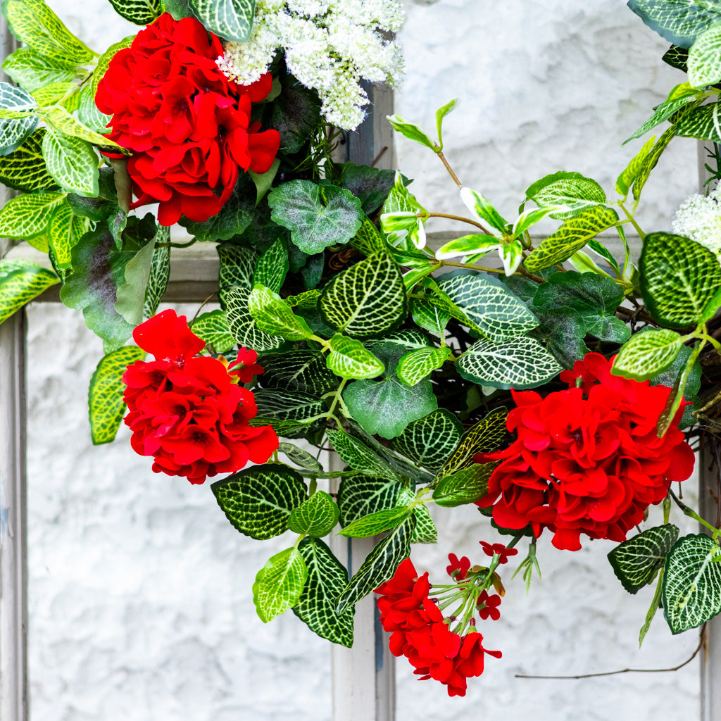 Greenhouse Geranium Wreath