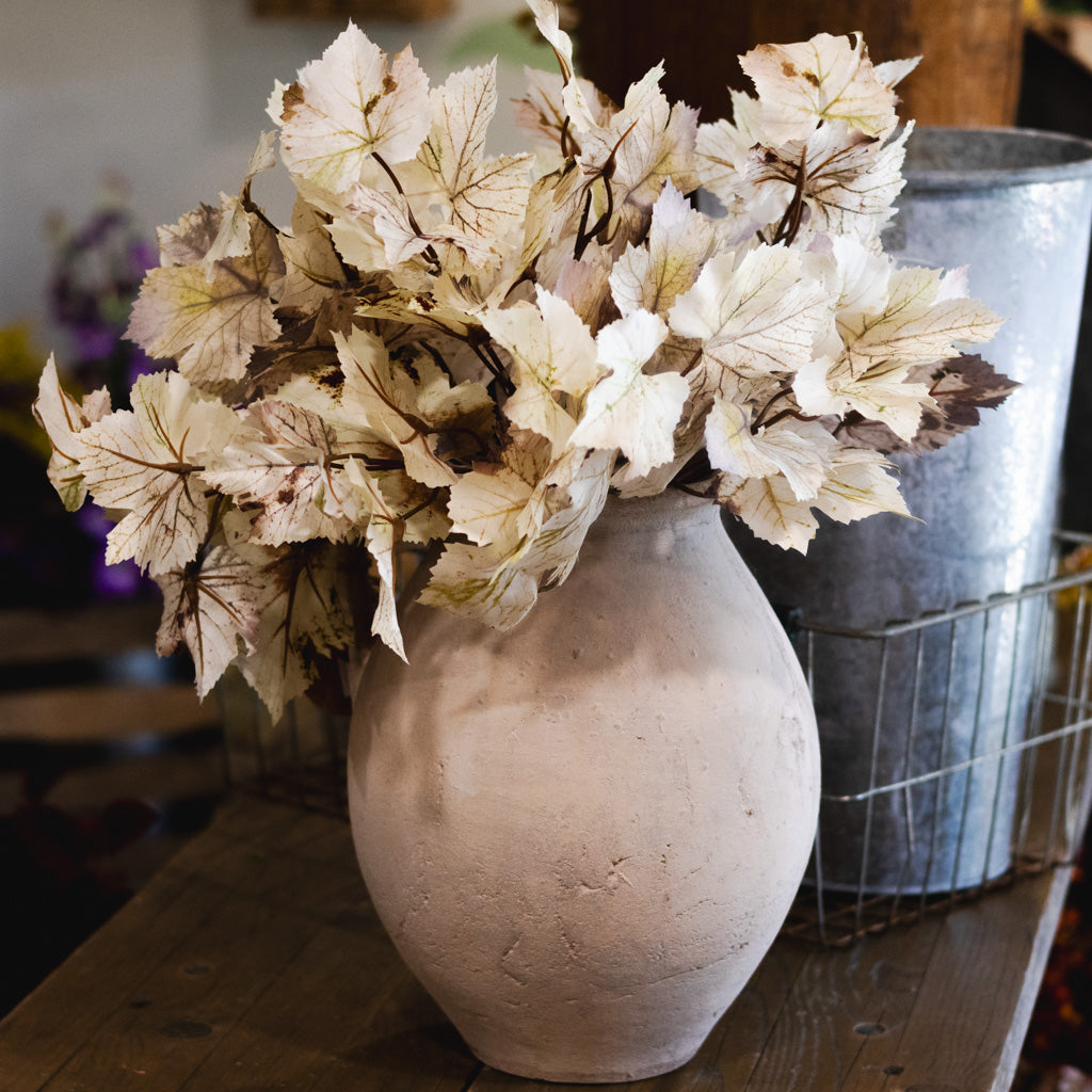 Grape Leaf Cream Brown Spray