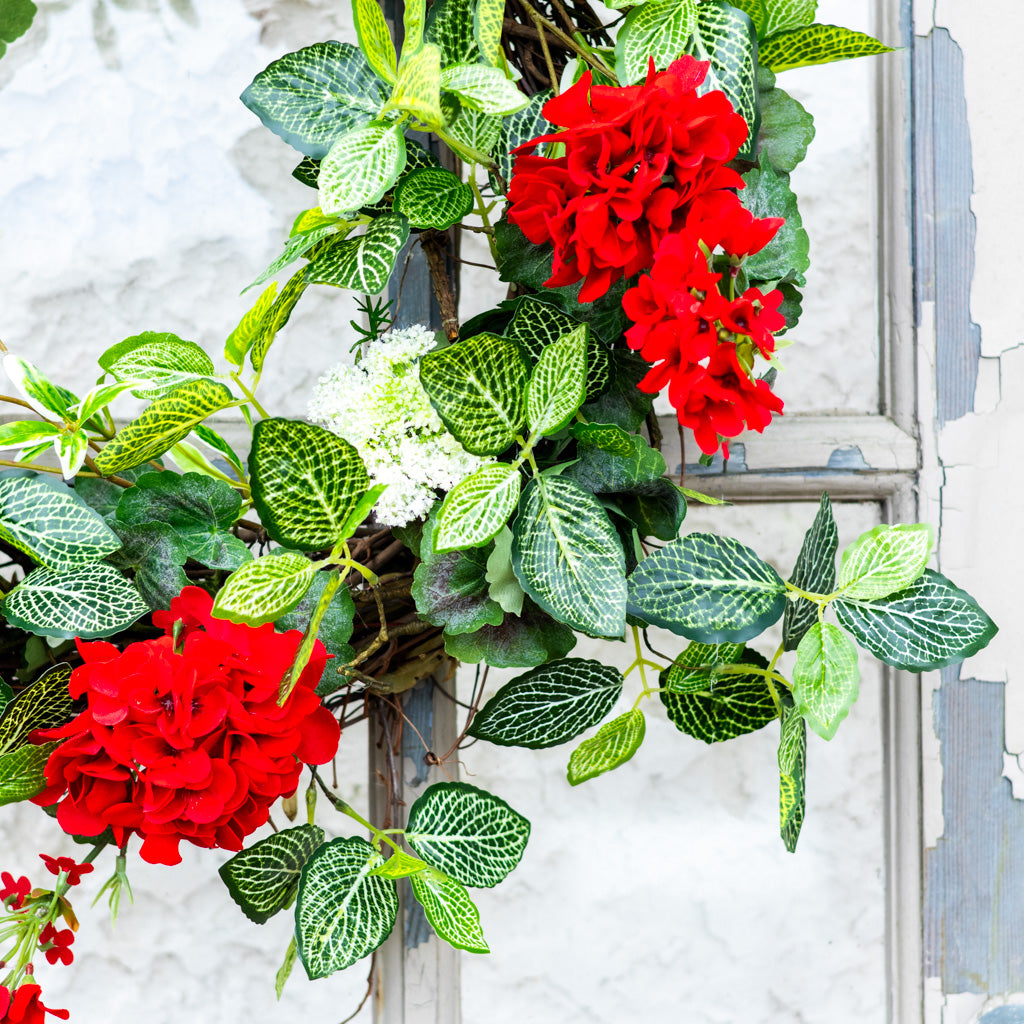 Greenhouse Geranium Wreath