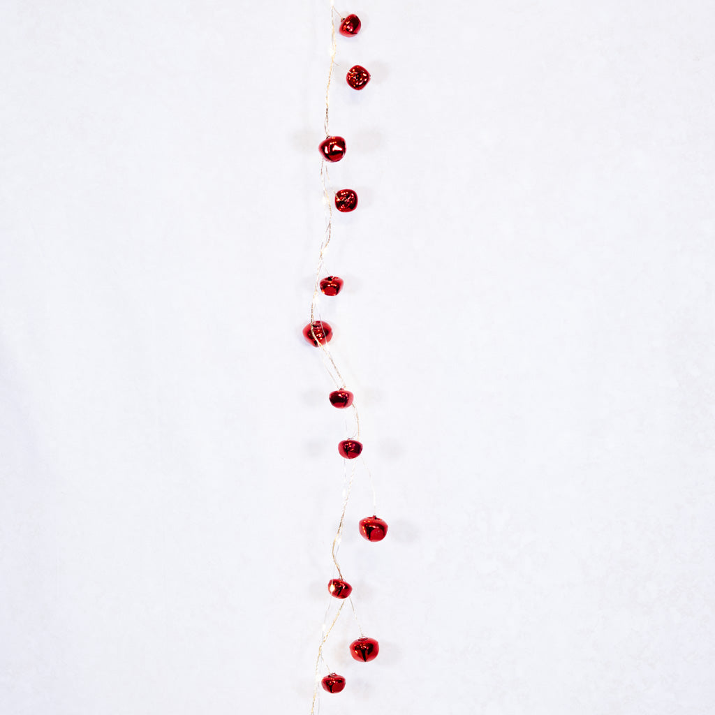 LED Sleigh Red Jingle Bell Garland