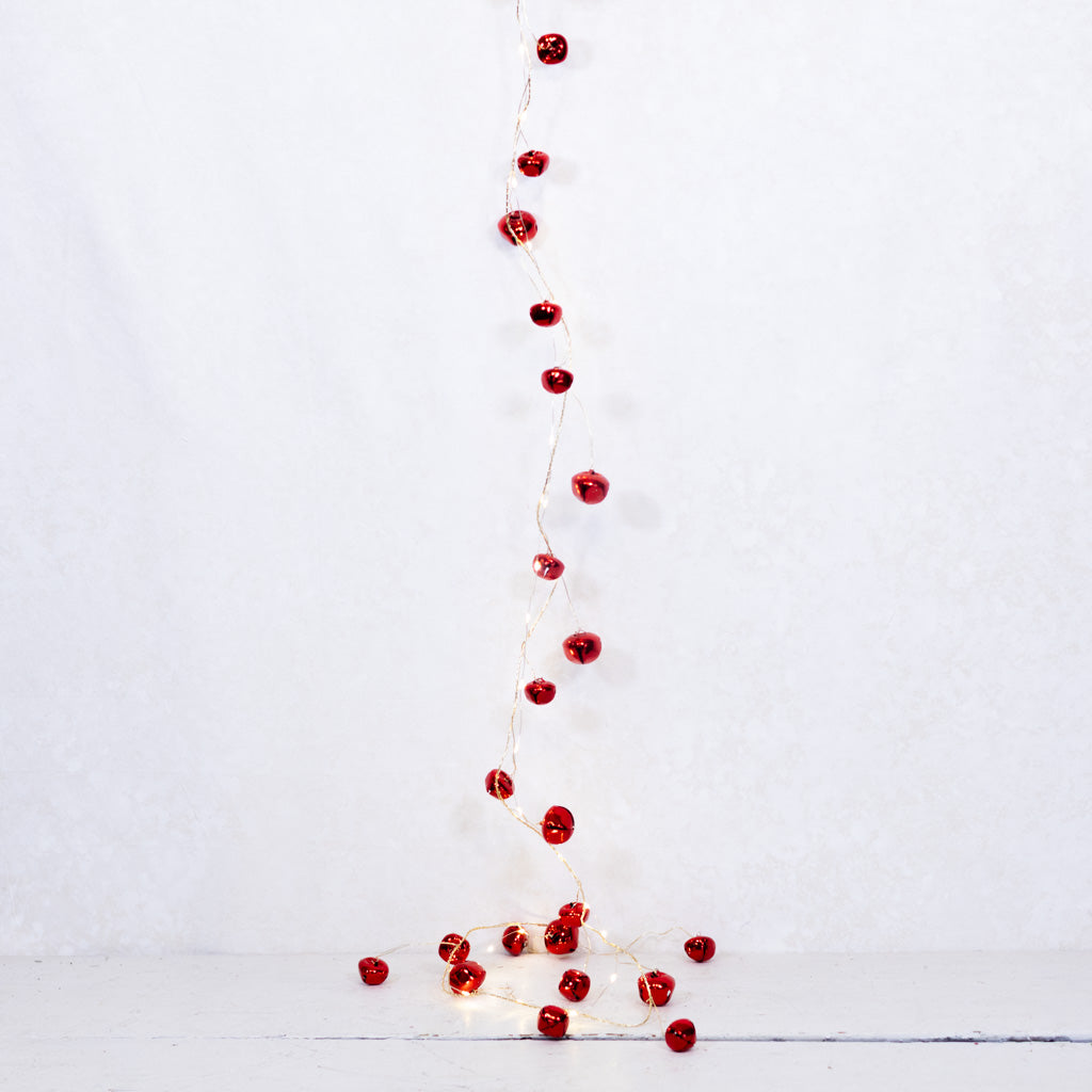 LED Sleigh Red Jingle Bell Garland