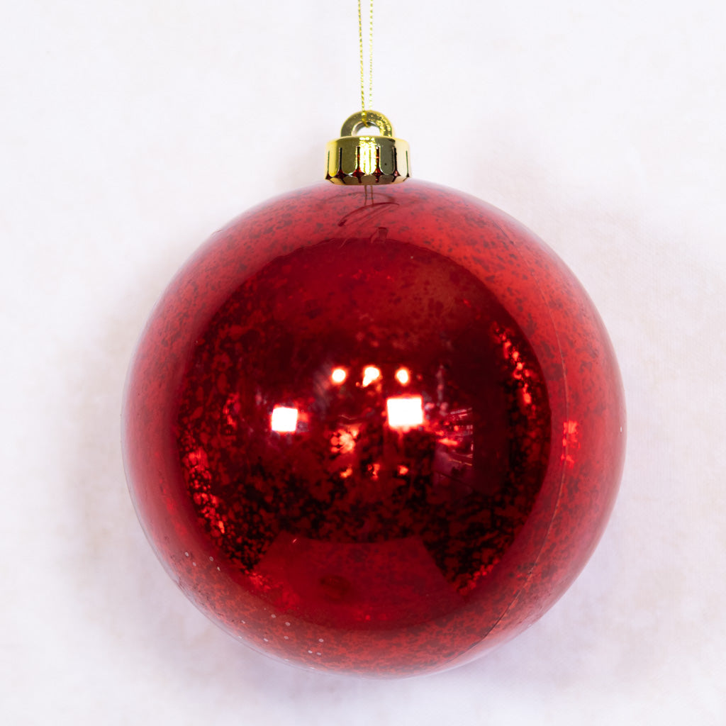 Mercury Red Ball Ornament Box of Two
