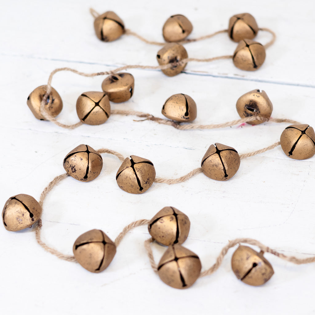 Small Gold Jingle Bell Garland