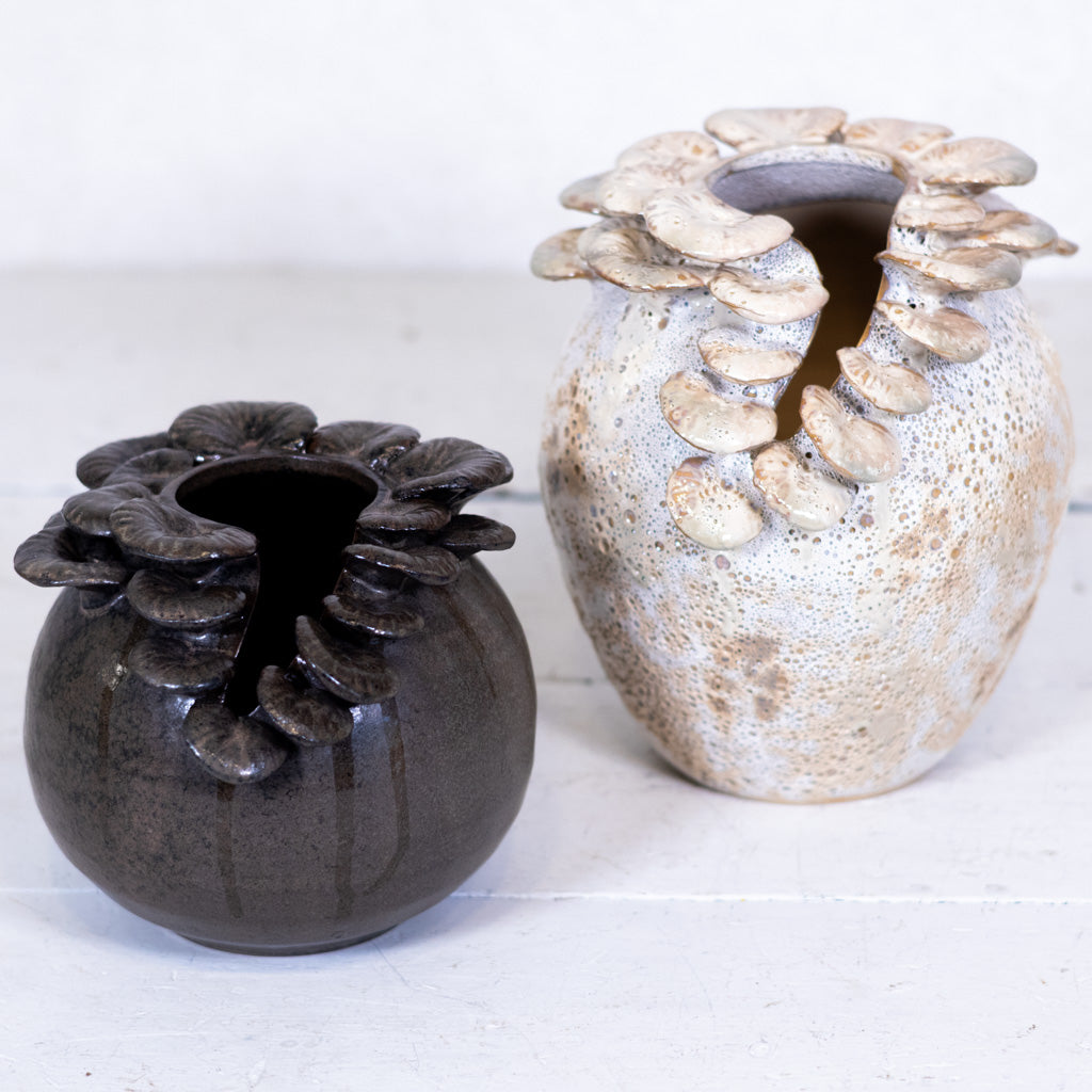 Terracotta Mushroom Pot Brown