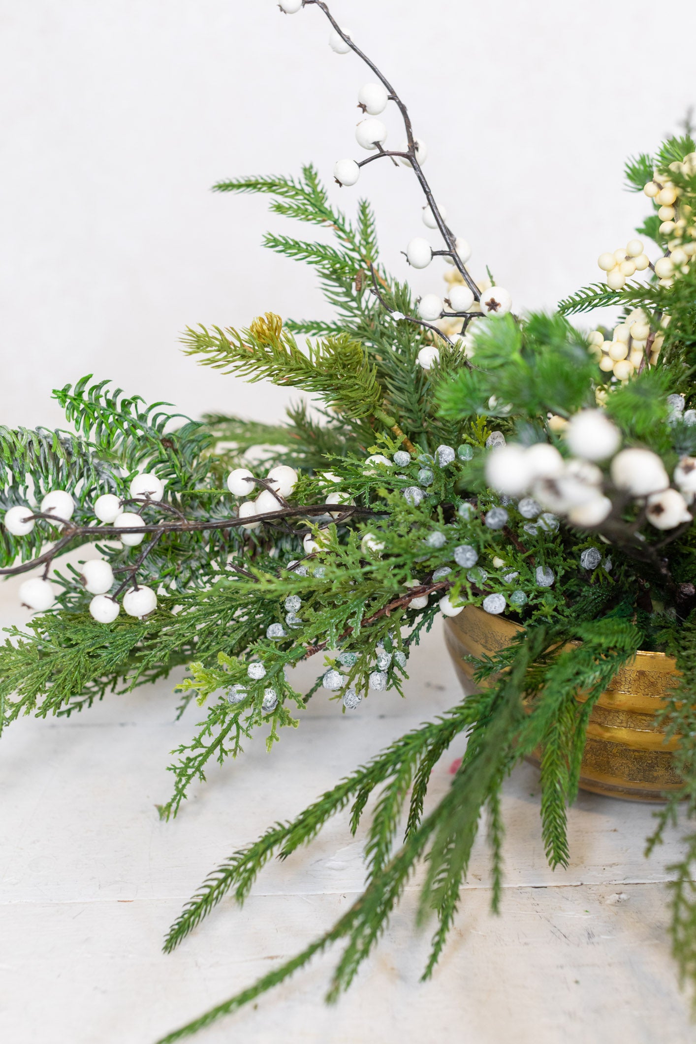 Fa La La White Holiday Centerpiece Drop In