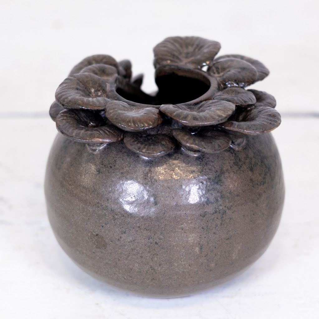 Terracotta Mushroom Pot Brown