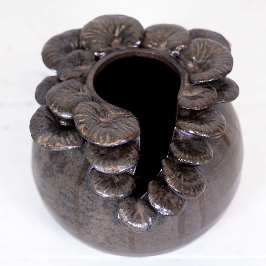 Terracotta Mushroom Pot Brown