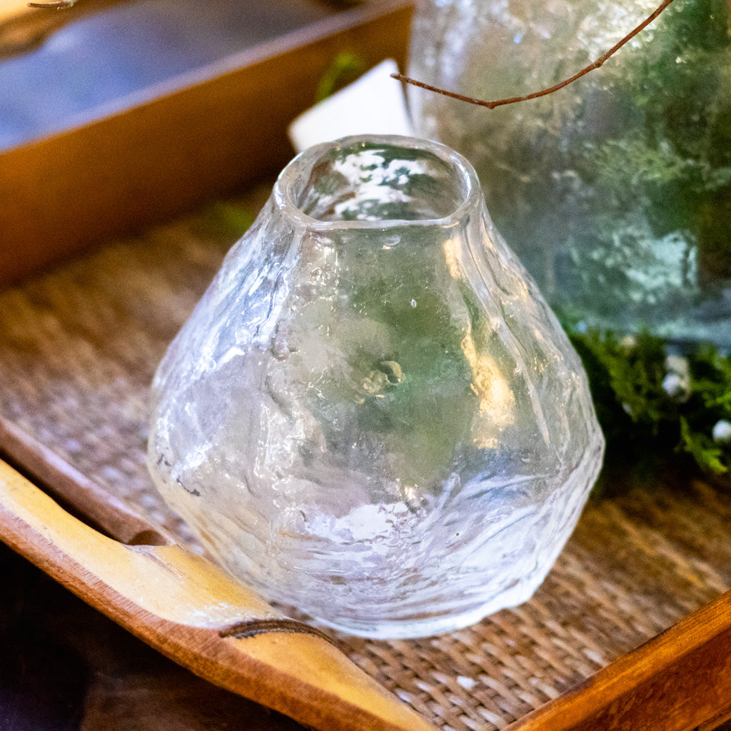 Glass Clear Ice Votive Small