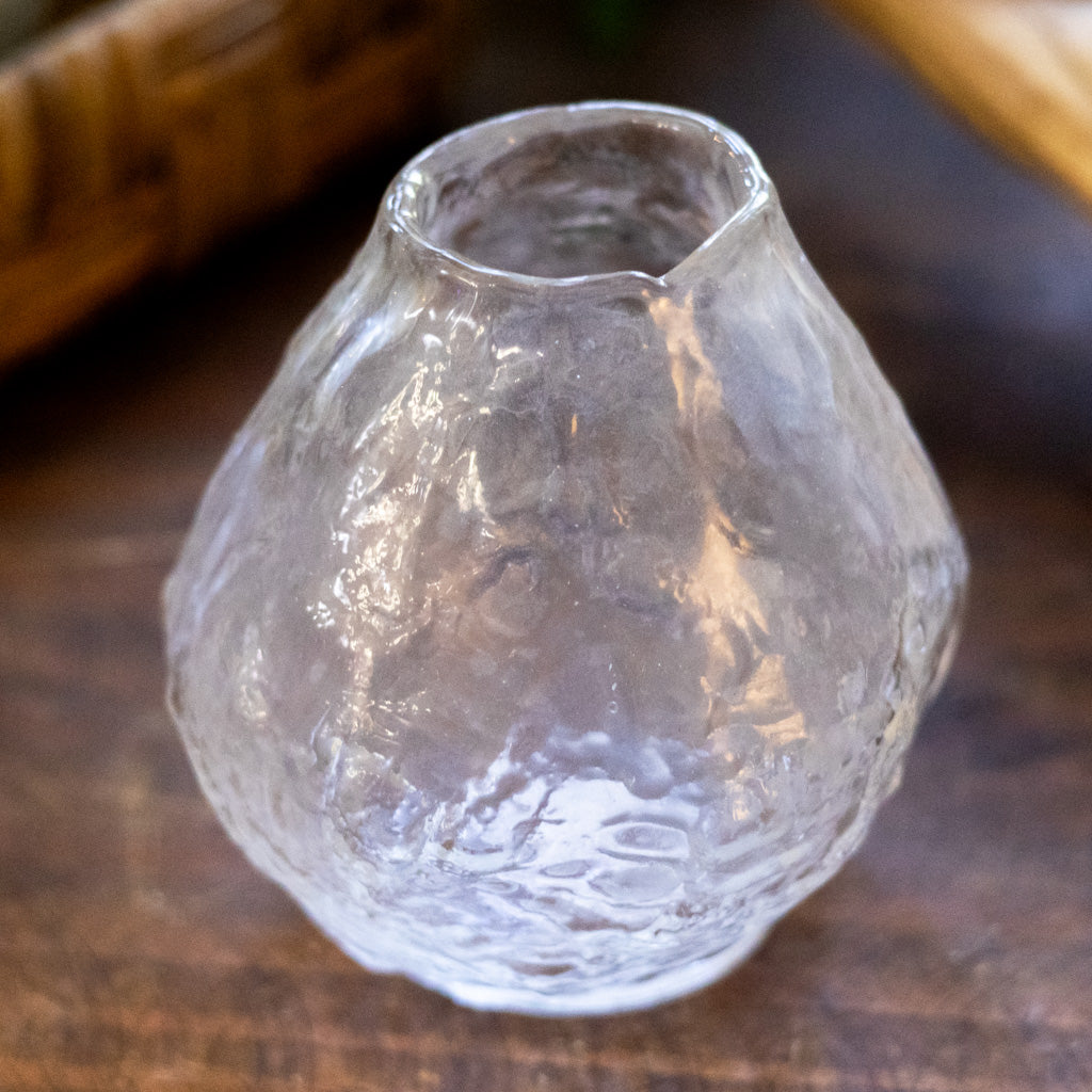 Glass Clear Ice Votive Small