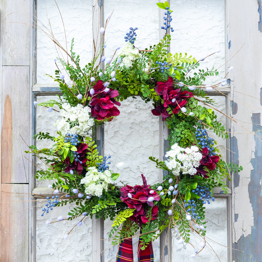 Heritage Wreath with Tartan Sash