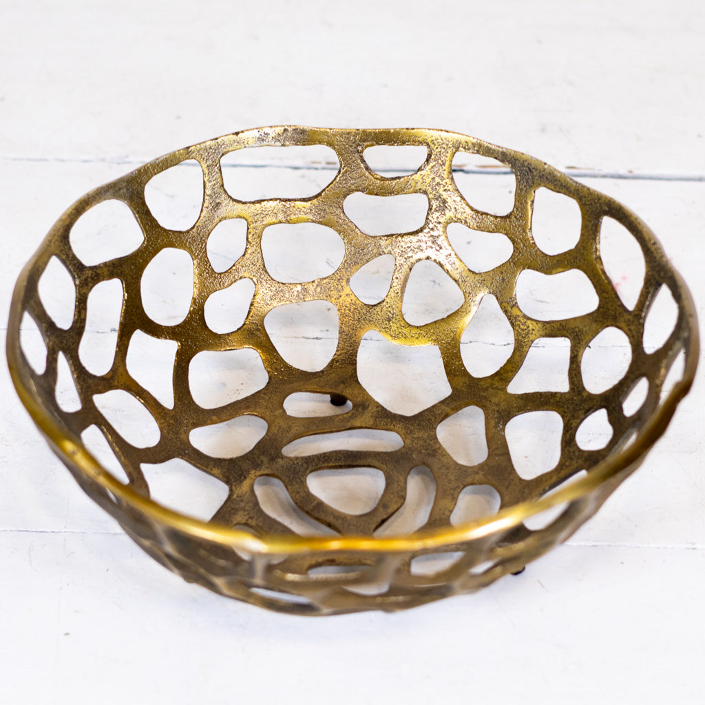 Metal Root Pattern Bowl