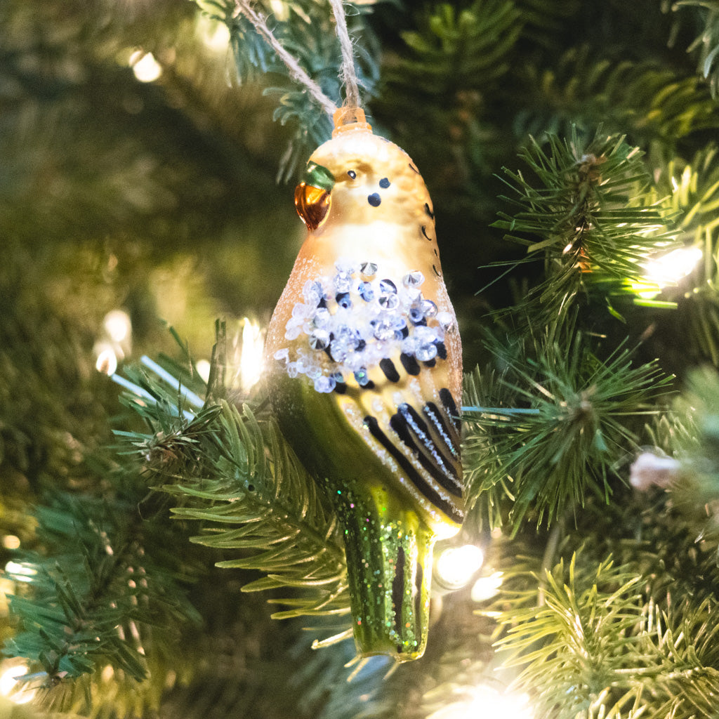 Box of Six Glass Bird Ornaments