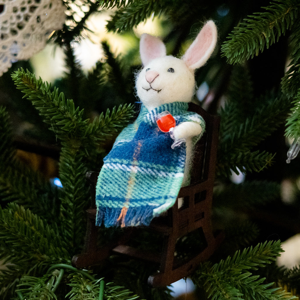 Felt Bunny in Rocking Chair