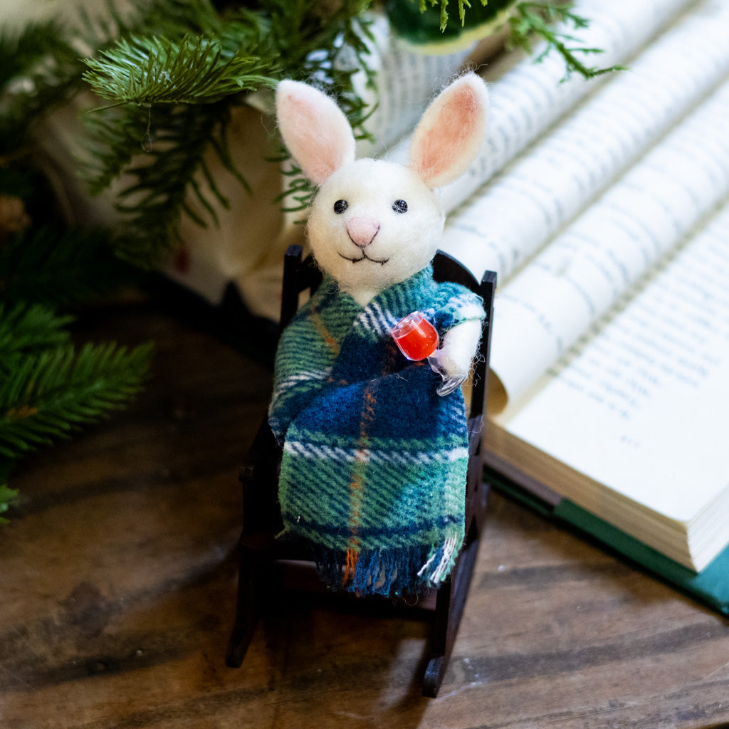 Felt Bunny in Rocking Chair