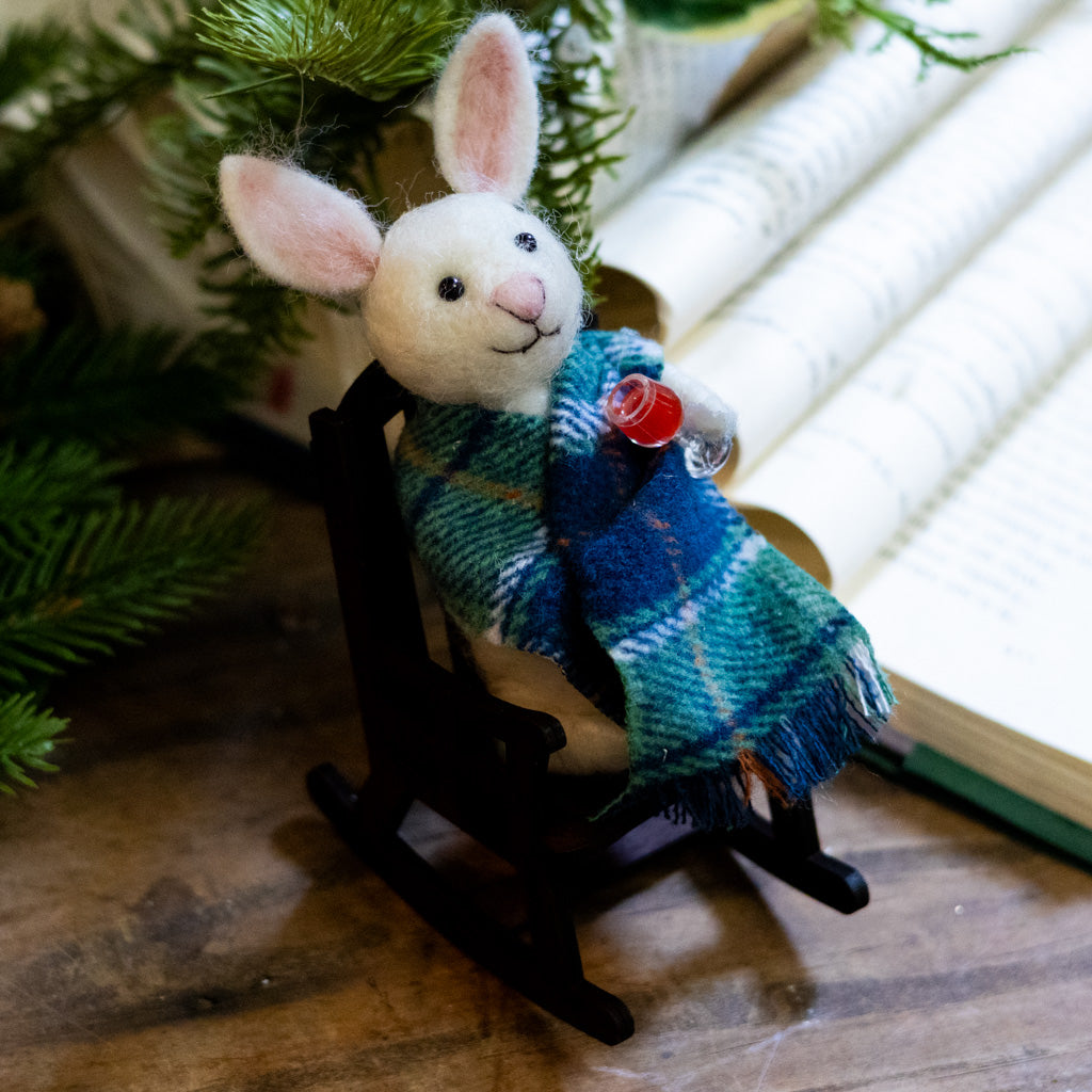 Felt Bunny in Rocking Chair