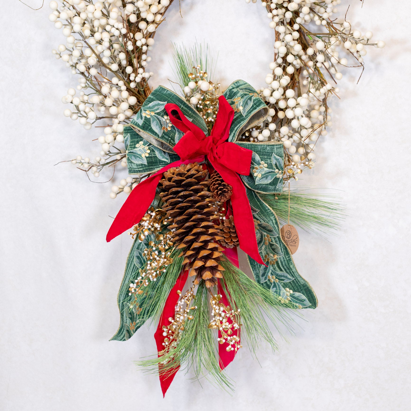 Gilded Mistletoe Bow Bough