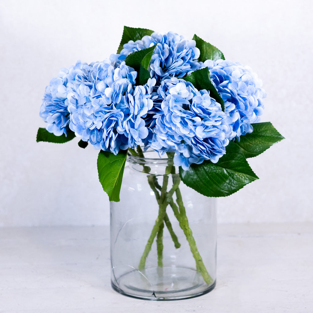 Natural Touch Light Blue Hydrangea Stem