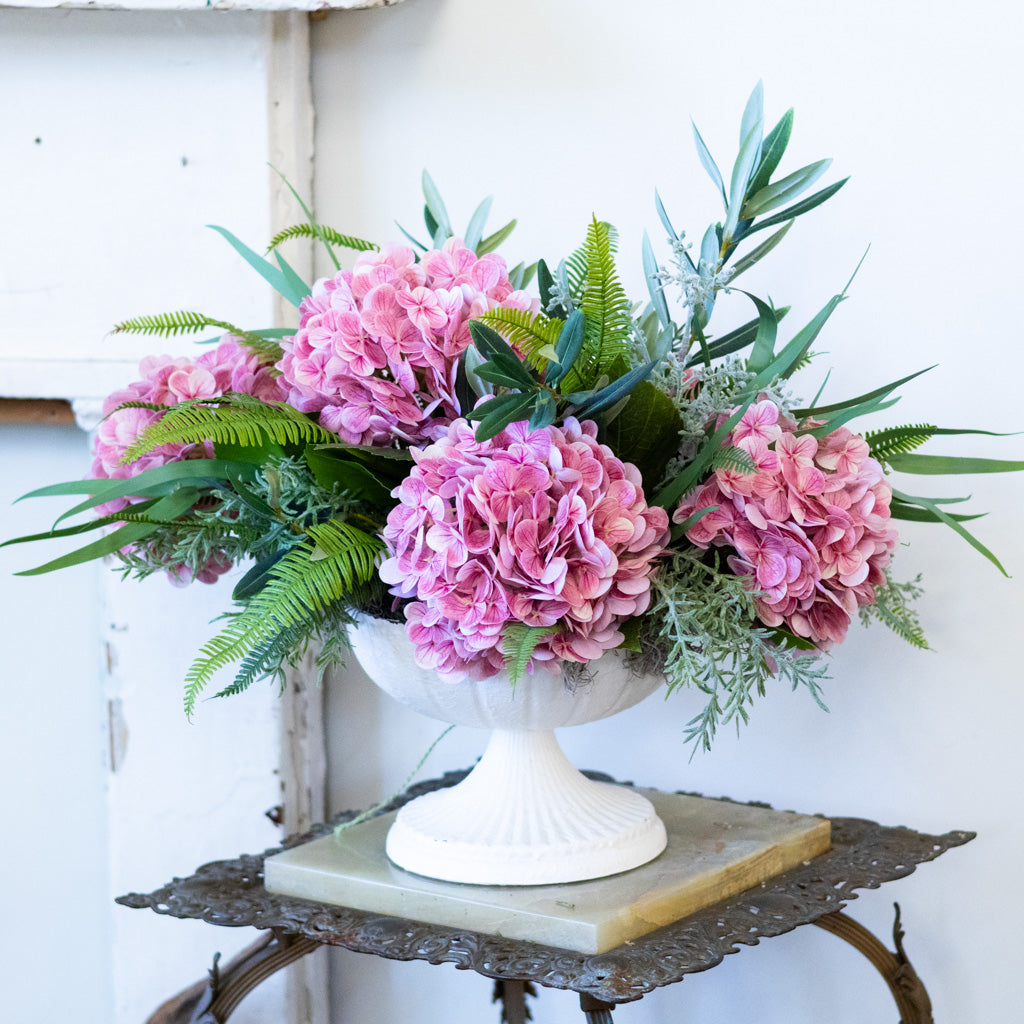 Pink Hydrangea Centerpiece Drop In