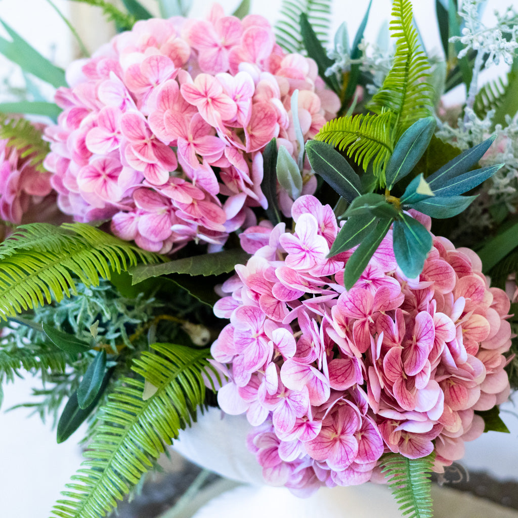 Pink Hydrangea Centerpiece Drop In