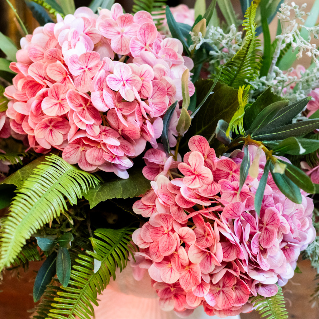 Pink Hydrangea Centerpiece Drop In