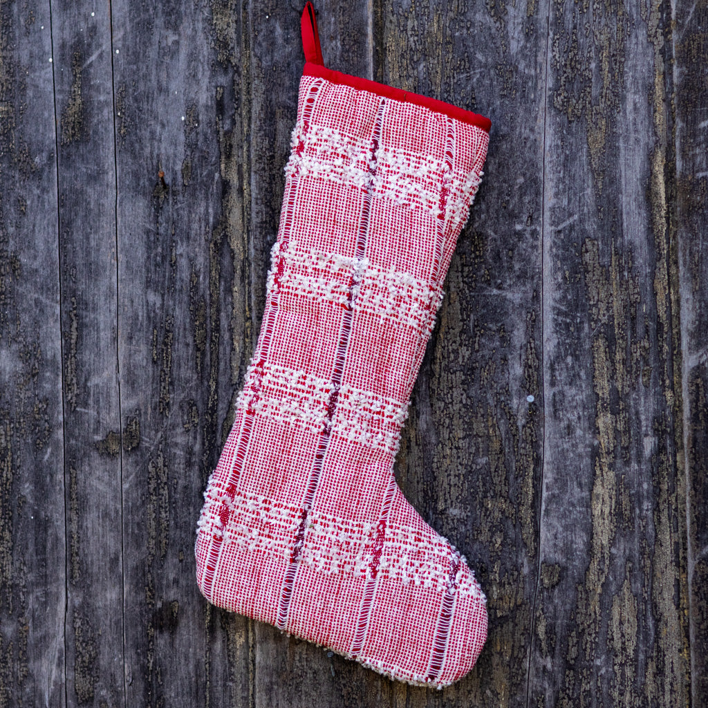 Cotton Red White Stocking