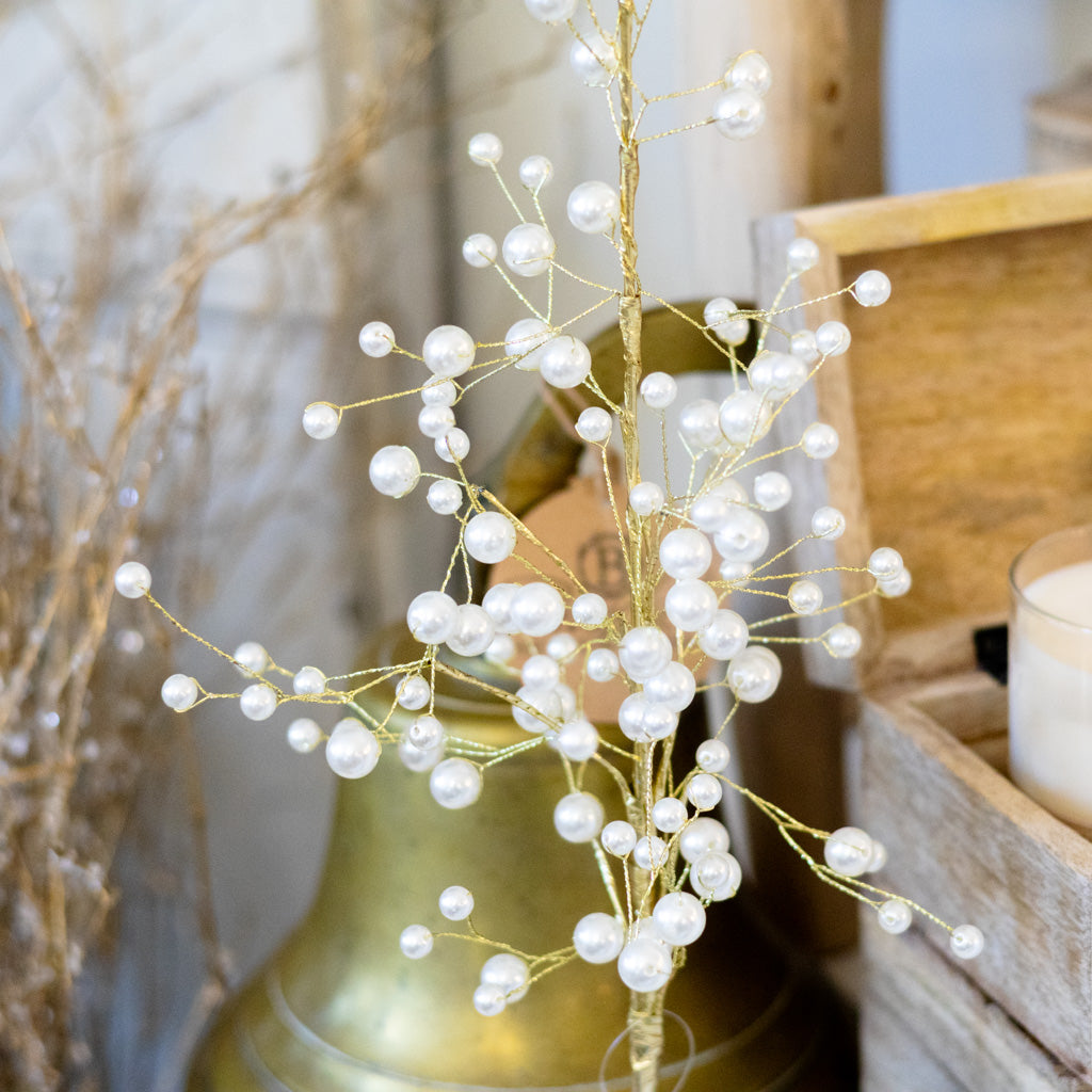 Tall Pearl White Gold Tree