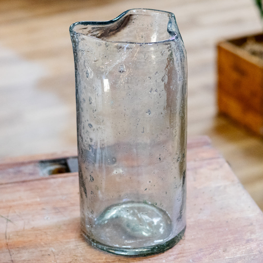 Recycled Stone Glass Round Vase
