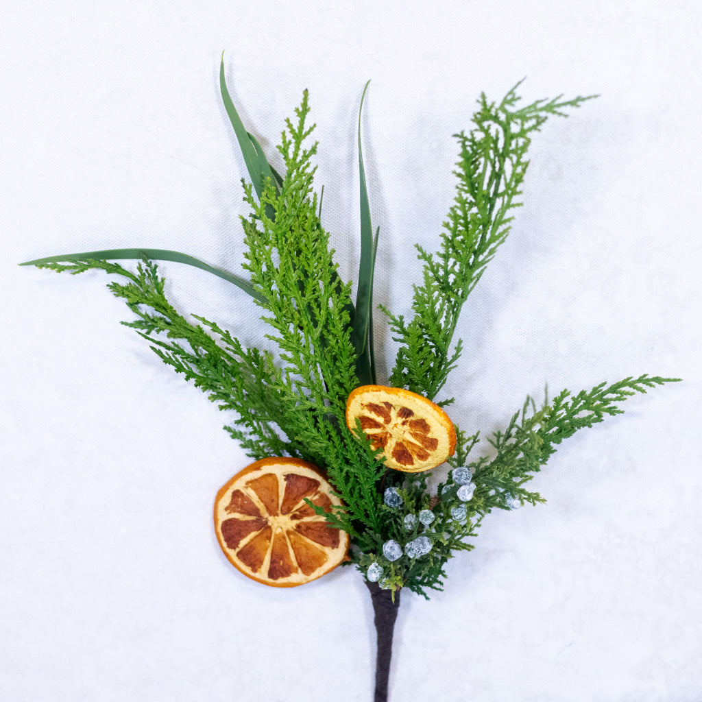 Orange Grove Evergreen Mini Bouquet