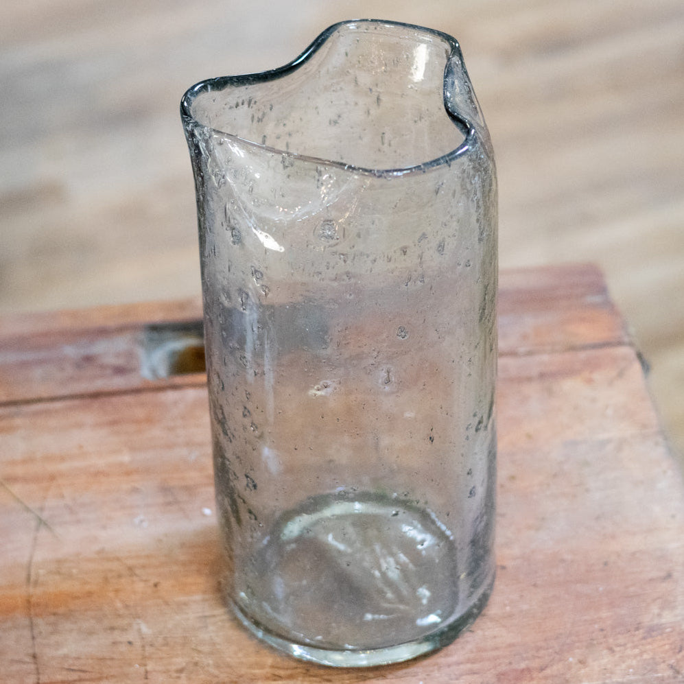 Recycled Stone Glass Round Vase