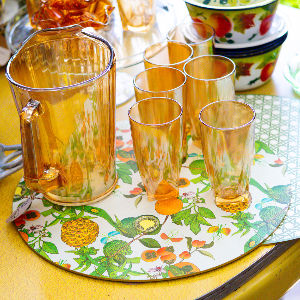 Round Two-Sided Pineapple Placemat