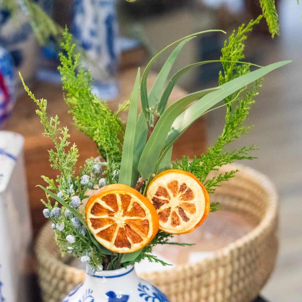 Orange Grove Evergreen Mini Bouquet