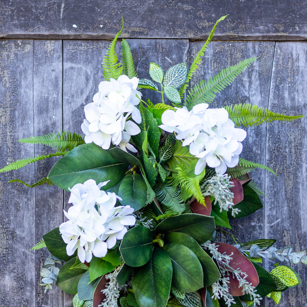 White Hydrangea Down Drop