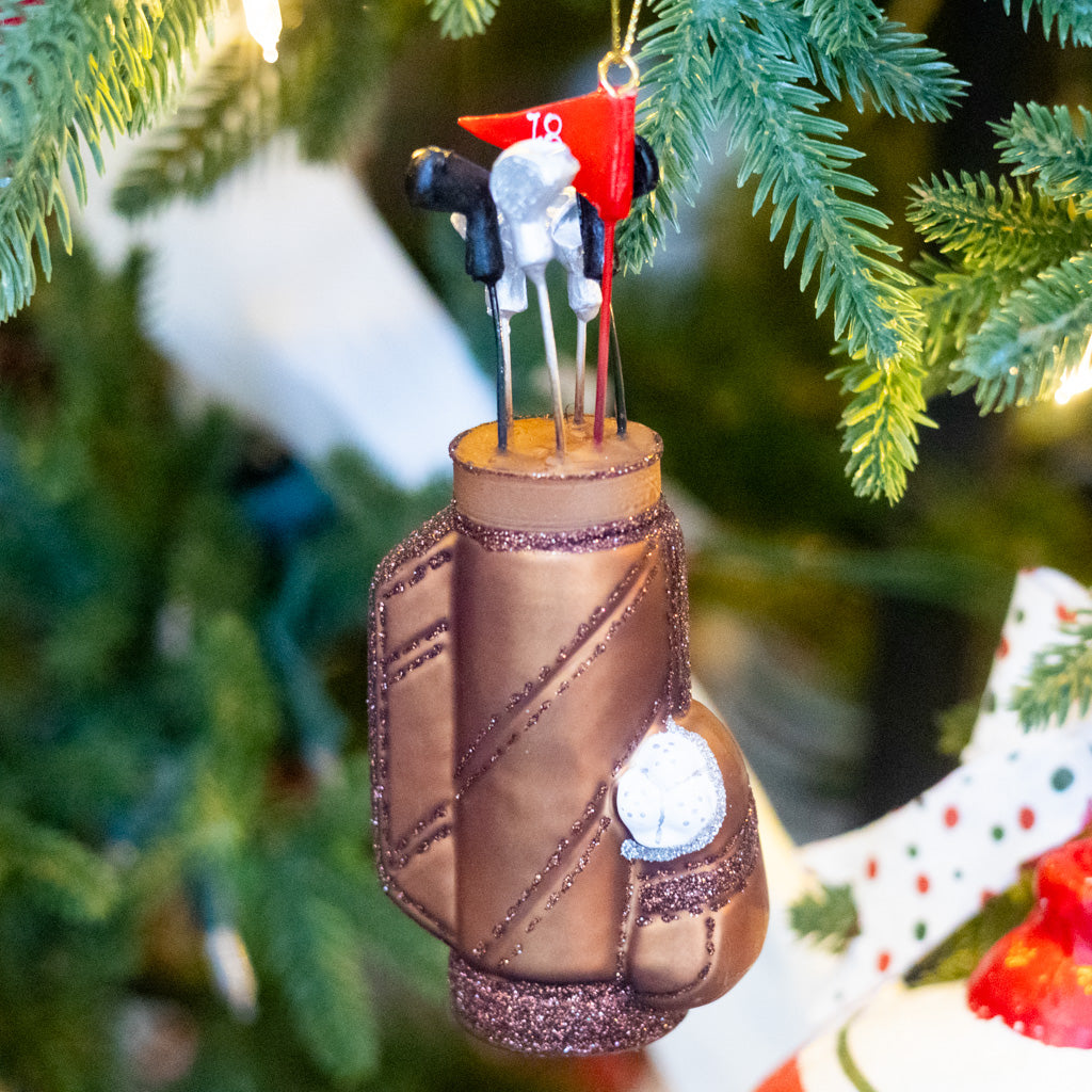 Golf Ball Glass Ornament