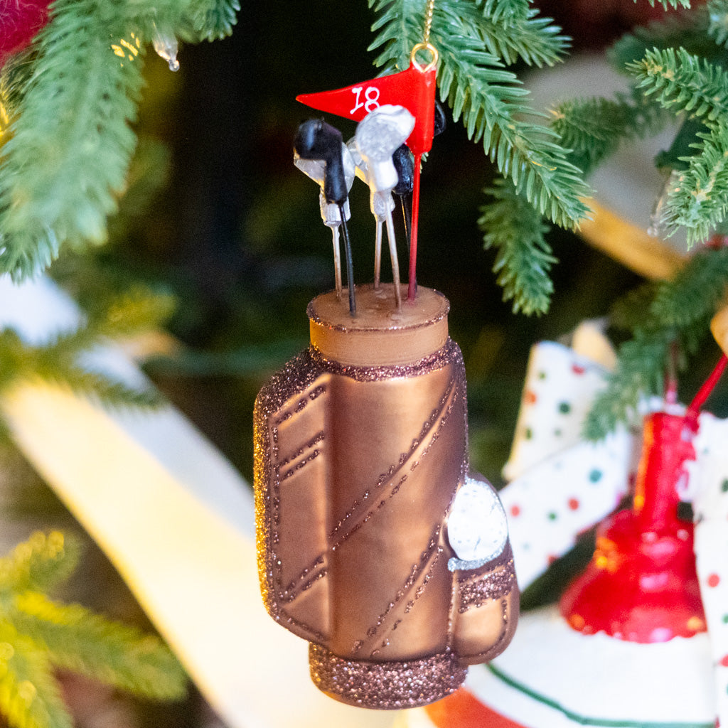 Golf Ball Glass Ornament