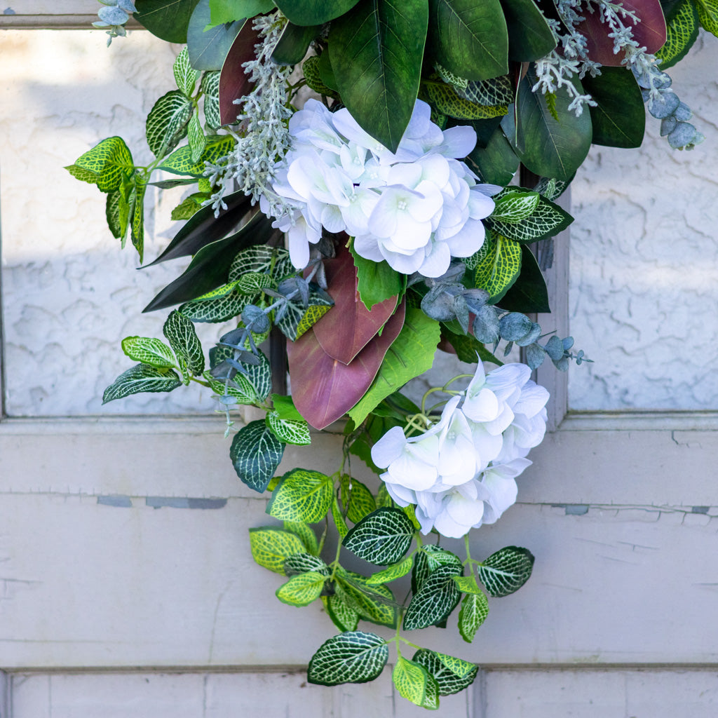 White Hydrangea Down Drop