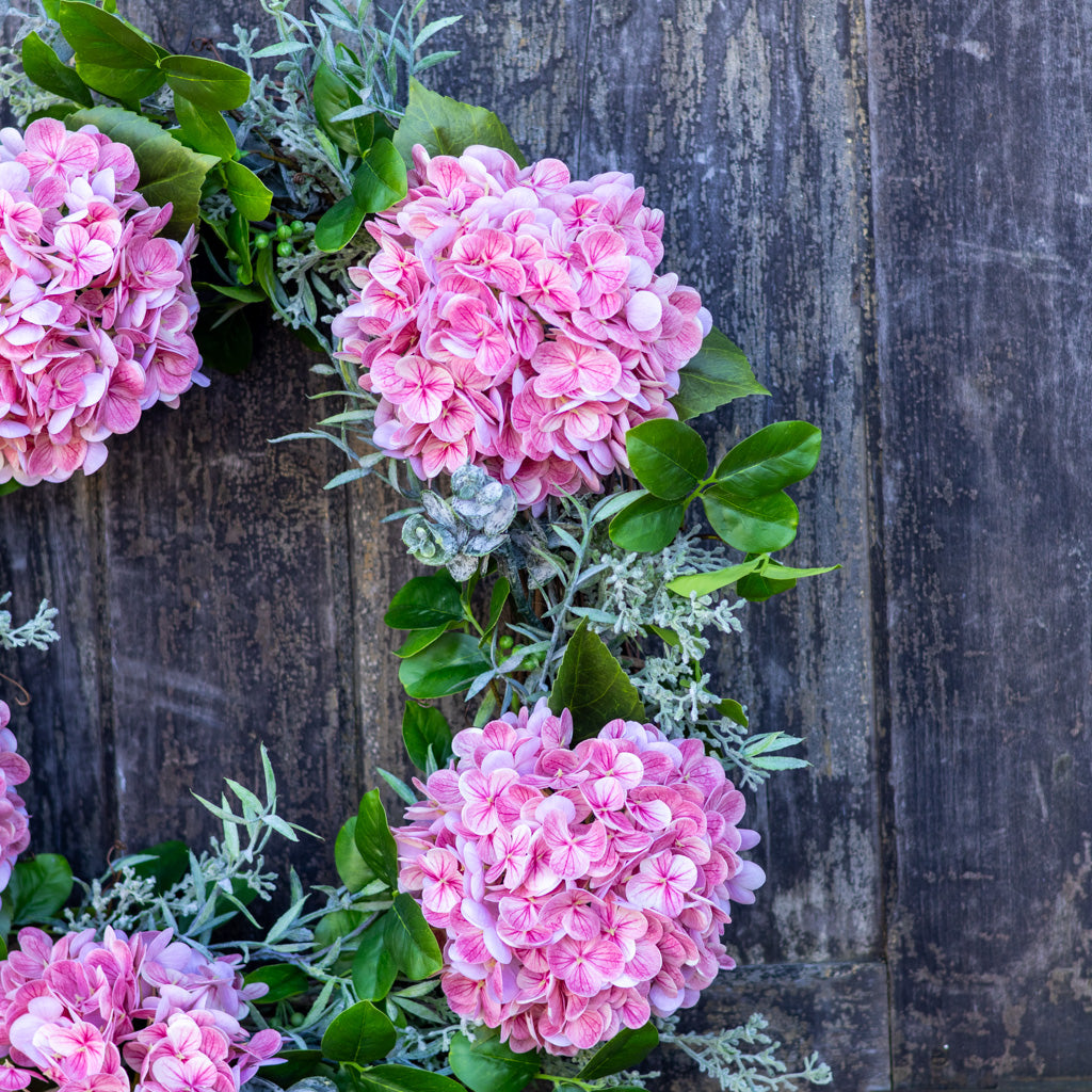 Pink Hydrangea Wreath