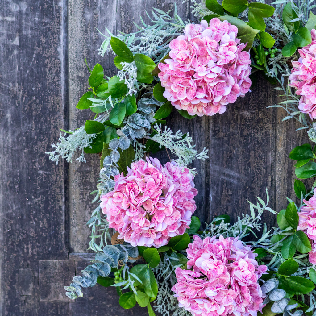 Pink Hydrangea Wreath