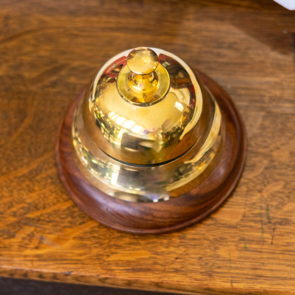 Desk Bell Brass and Wood