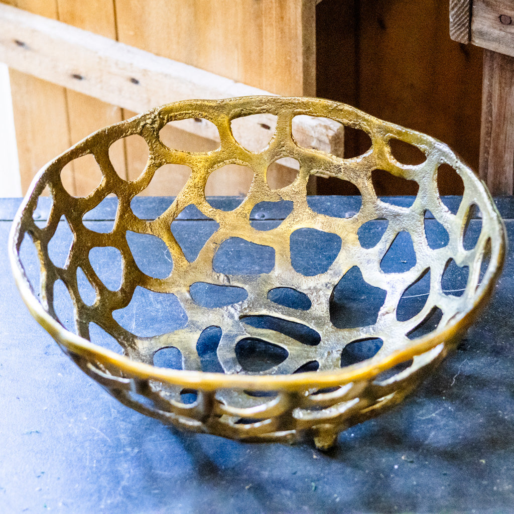 Metal Root Pattern Bowl