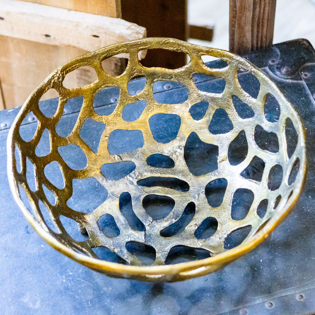 Metal Root Pattern Bowl