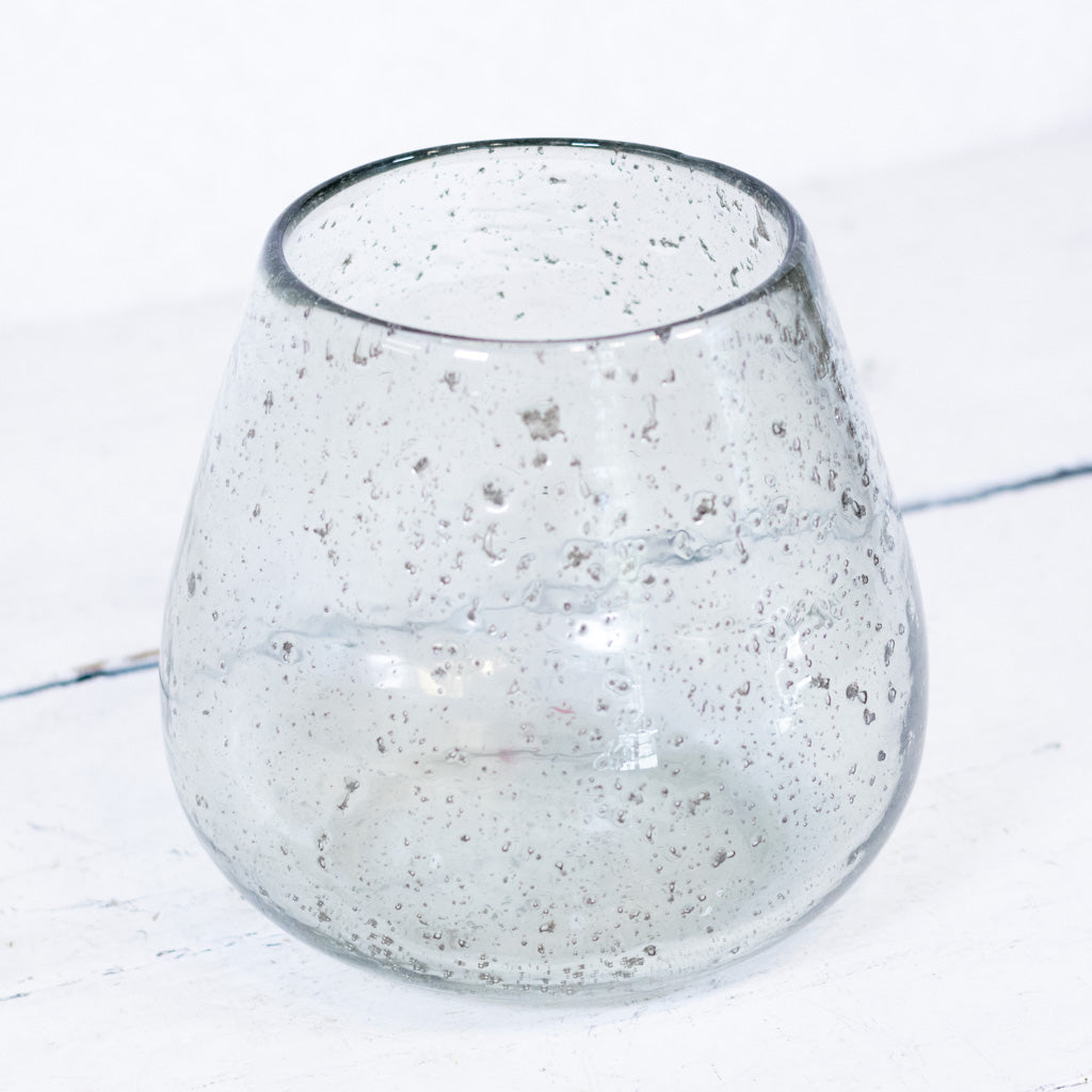 Recycled Stone Glass Vase Large